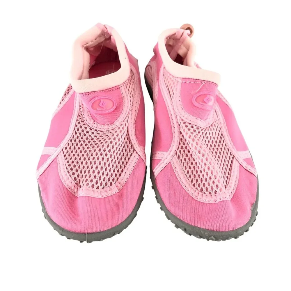Fantiny Girls Water Shoes Fabric Mesh Drawstring Pink Size 34 US 2.5